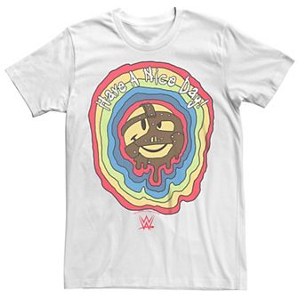Big & Tall WWE Have A Nice Day Rainbow Logo Tee