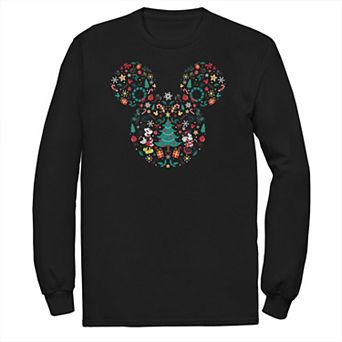 Disney's Mickey Mouse Big & Tall And Minnie Christmas Mashup Long Sleeve