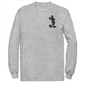 Disney's Mickey Mouse Big & Tall Silhouette Left Chest Long Sleeve