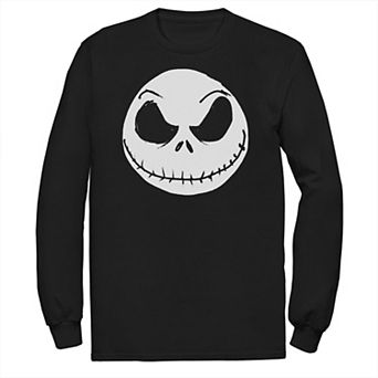 Disney's The Nightmare Before Christmas Big & Tall Jack Skellington Face Long Sleeve Graphic Tee