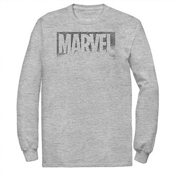Big & Tall Marvel Dot Fill Disintegrating Logo Long Sleeve Graphic Tee
