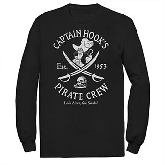 Disney's Peter Pan Big & Tall Captain Hook's Pirate Crew Long Sleeve Tee