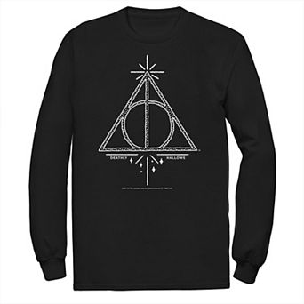 Big & Tall Harry Potter Deathly Hallows Symbol Line Art Long Sleeve Tee
