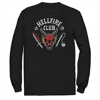 Big & Tall Stranger Things Hellfire Club Crest Long Sleeve Tee