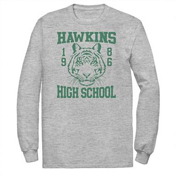 Big & Tall Stranger Things Hawkins 1986 High School Long Sleeve Tee