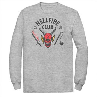 Big & Tall Stranger Things Hellfire Club Logo Long Sleeve Tee