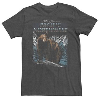 Big & Tall Pacific Northwest Bear Graphic Tee