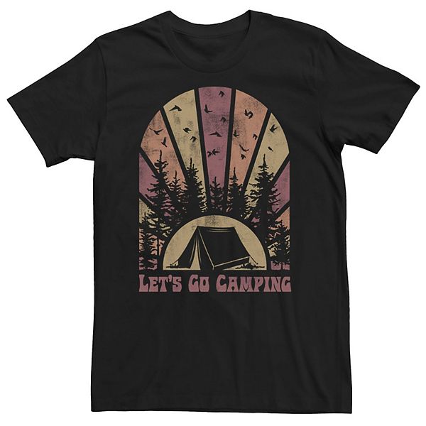 Big & Tall Let's Go Camping Graphic Tee