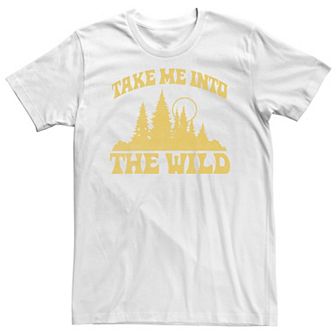 Big & Tall Take Me In To The Wild Forest Silhouette Graphic Tee