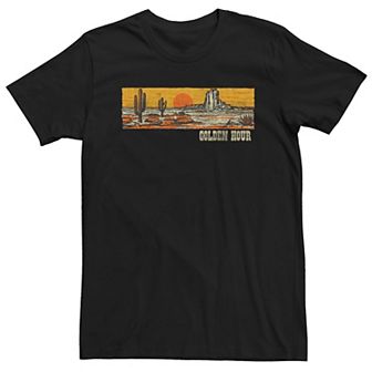 Big & Tall Trendy Golden Hour Panel Graphic Tee