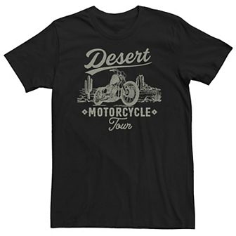 Big & Tall Desert Motorcycle Tour Graphic Tee