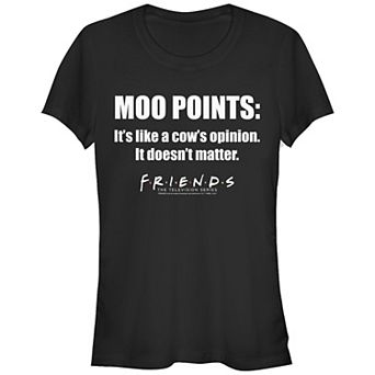 Juniors' Friends Moo Points It's Like A Cow's Opinion Fitted Graphic Tee
