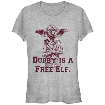 Juniors' Harry Potter Dobby Is A Free Elf Fitted Graphic Tee