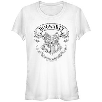 Juniors' Harry Potter Simple Hogwarts Crest Fitted Graphic Tee