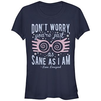 Juniors' Harry Potter Luna You're Just As Sane As I Am Fitted Graphic Tee