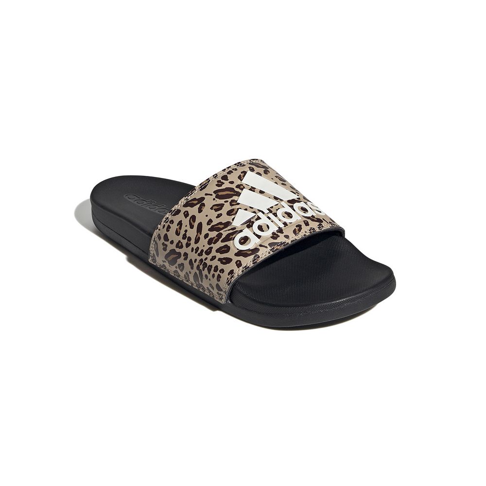 Adidas Women s Adilette Comfort Slide Core BLACK OFF White Magic Beige 11