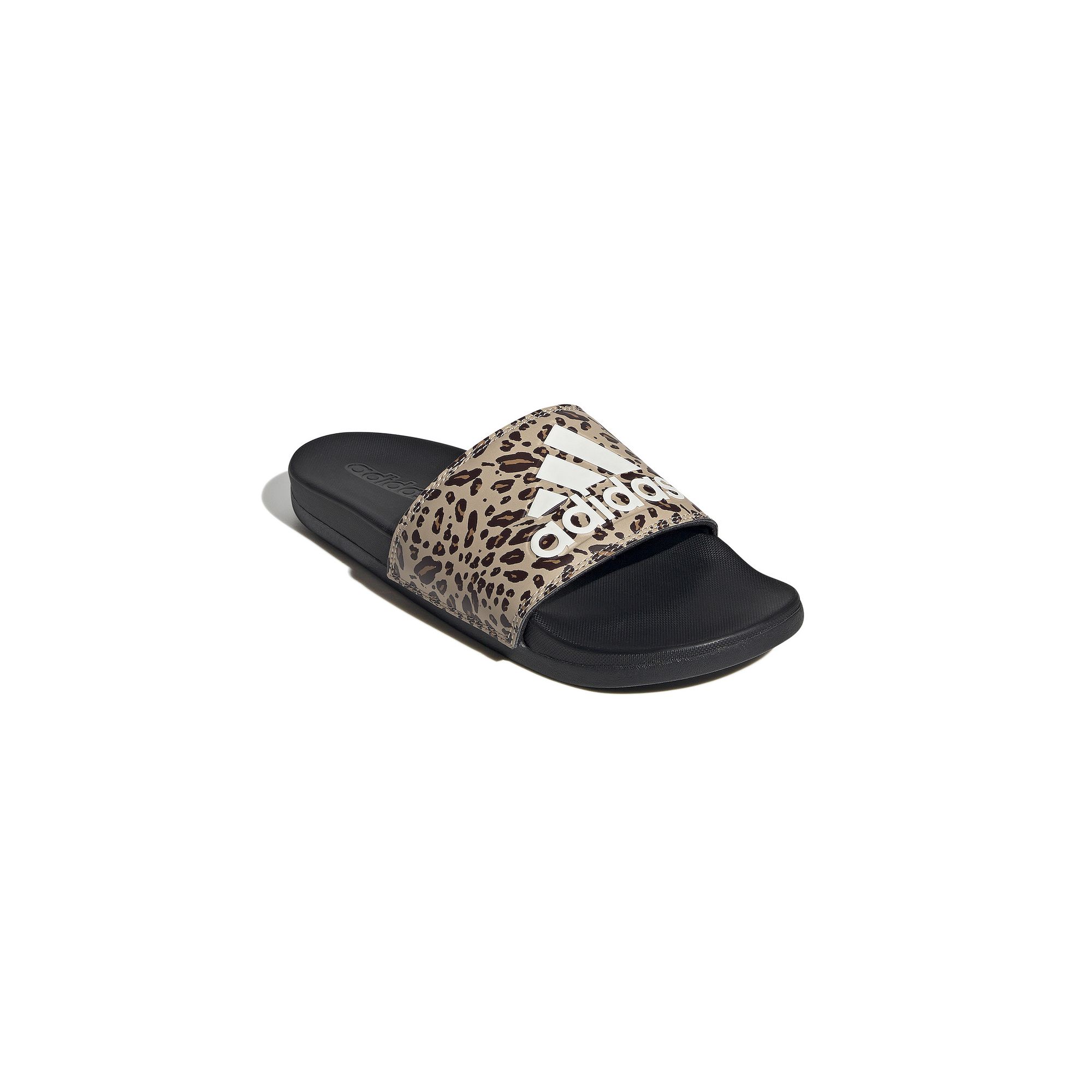 adidas Adilette Womens Comfort Slides, Size: 7, Black Off White Mg Bg