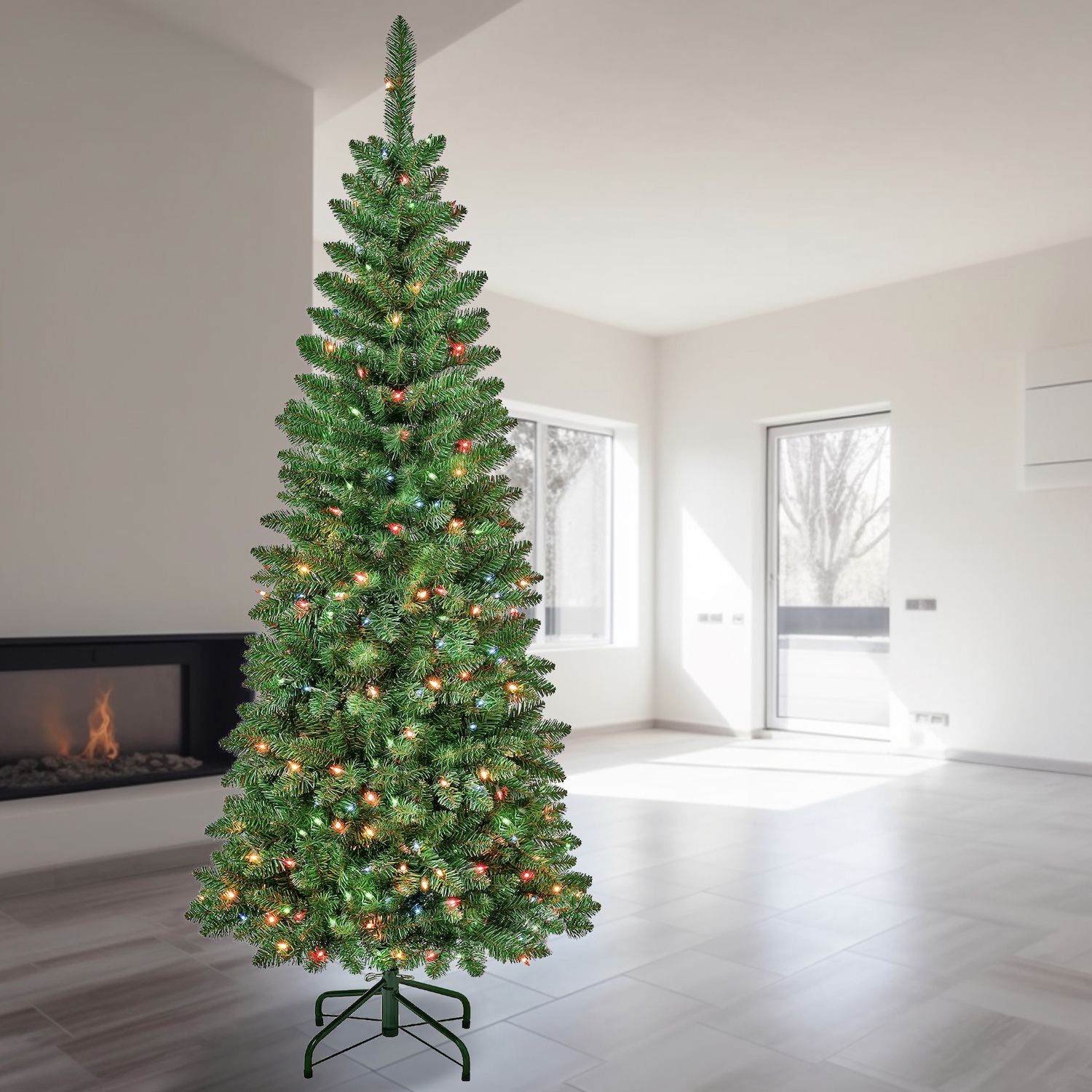 National Tree Company 6-ft. Rowan Pencil Slim 250-Light Artificial ...