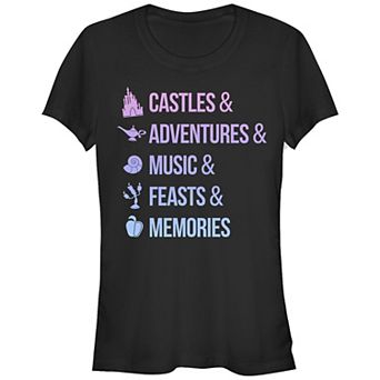 Disney's Iconic Princes Juniors' White Font Fitted Graphic Tee