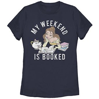 Disney's Beauty And The Beast Belle My Weekend Is Booked Juniors' Fitted Graphic Tee