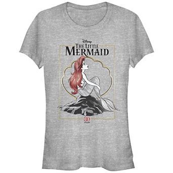 Disney's The Little Mermaid Juniors' 30th Anniversary Logo Fitted Graphic Tee