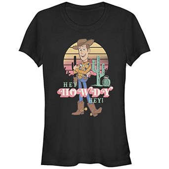 Disney / Pixar's Toy Story 4 Juniors' Woody Hey Howdy Hey Retro Fitted Graphic Tee