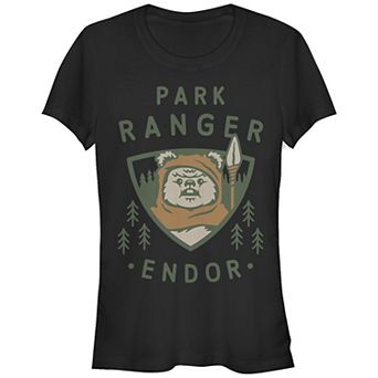 Juniors' Star Wars Ewok Park Ranger Endor Fitted Graphic Tee