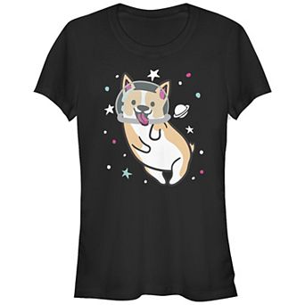 Juniors' Fifth Sun Space Corgi Fitted Tee