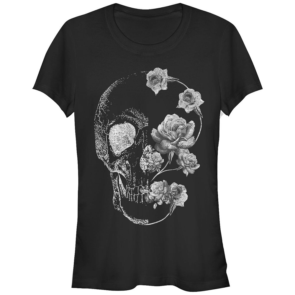 Silver Floral Horn Tee