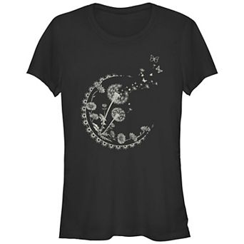 Juniors' Trendy Dandelion Moon Rays Fitted Tee