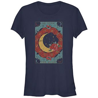 Juniors' Trendy The Moon Tarot Card Fitted Tee