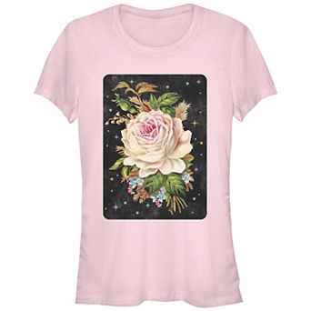 Juniors' Trendy Rose Card Fitted Tee