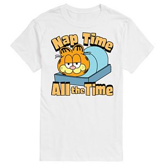 Big & Tall Garfield Nap Time All The Time Graphic Tee