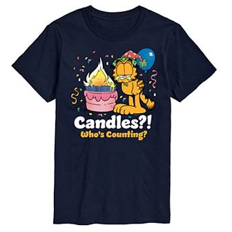 Big & Tall Garfield Whos Counting Graphic Tee