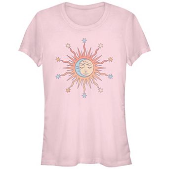 Juniors' Sun Moon Stars Fitted Tee