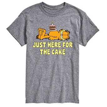 Big & Tall Garfield Here For Cake Graphic Tee