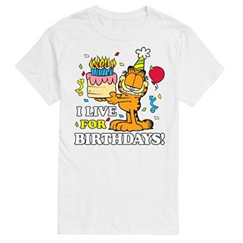 Big & Tall Garfield Live For Birthdays Graphic Tee