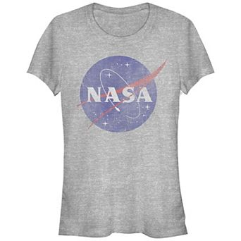 Juniors' NASA Full Logo Fitted Graphic Tee