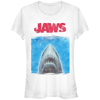 Juniors' Jaws Movie Poster Fitted Graphic Tee
