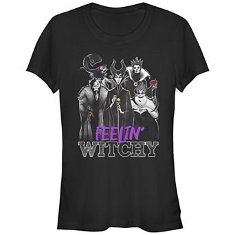 Disney's Villains Juniors' Halloween Feelin' Witchy Group Shot Fitted Graphic Tee