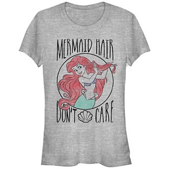 Disney's The Little Mermaid Ariel Juniors' Hair Don't Care Fitted Graphic Tee