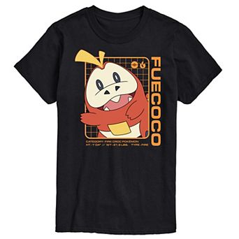 Big & Tall Pokemon Fuecoco Stats Graphic Tee