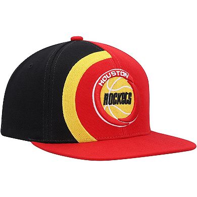 Men's Mitchell & Ness Red Houston Rockets Hardwood Classics Retroline Snapback Hat