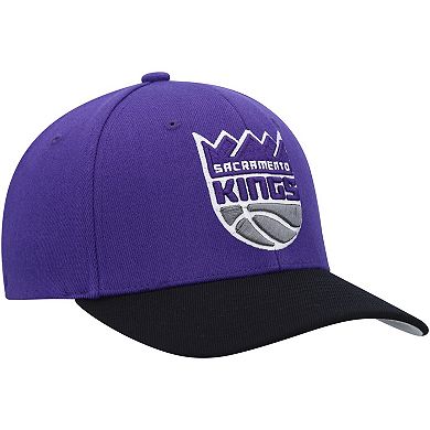 Men's Mitchell & Ness Purple/Black Sacramento Kings MVP Team Two-Tone 2.0 Stretch-Snapback Hat