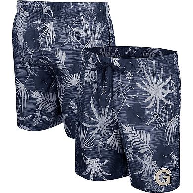 Men's Colosseum Navy Georgetown Hoyas What Else is New Swim Shorts