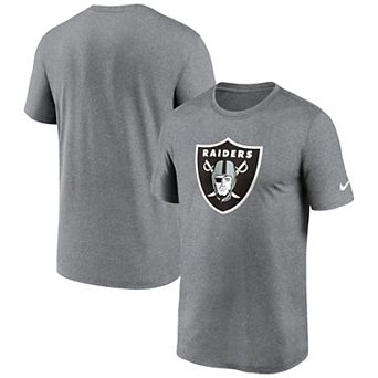 Men's Nike Heather Charcoal Las Vegas Raiders Legend Logo Performance T-Shirt