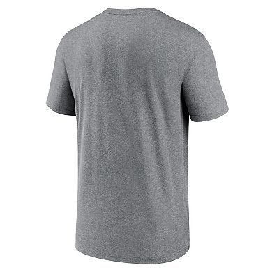 Men's Nike Heather Charcoal Las Vegas Raiders Legend Logo Performance T-Shirt