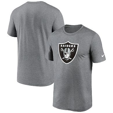 Men's Nike Heather Charcoal Las Vegas Raiders Legend Logo Performance T-Shirt
