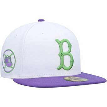 Men's New Era White Brooklyn Dodgers Side Patch 59FIFTY Fitted Hat