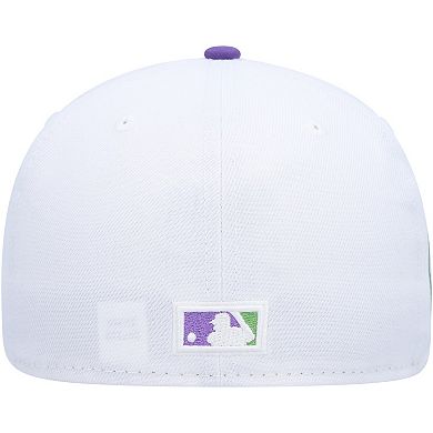 Men's New Era White Brooklyn Dodgers Side Patch 59FIFTY Fitted Hat
